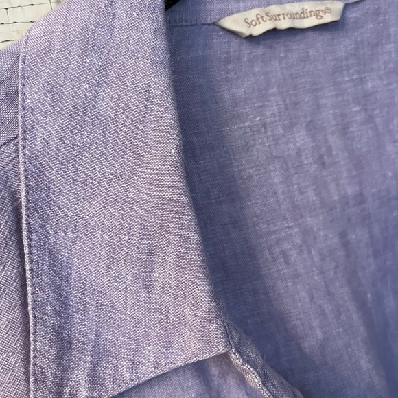 Soft Surroundings Lavender Shirt Tunic XL - Picture 6 of 7
